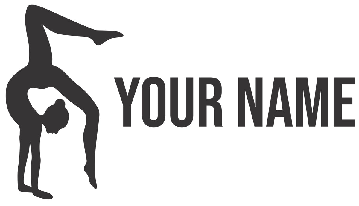 Gymnastics Sticker - Personalised With Your Name