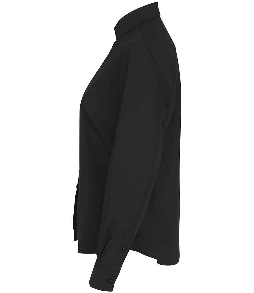 Henbury Ladies Long Sleeved Cotton Feel Coolplus Shirt