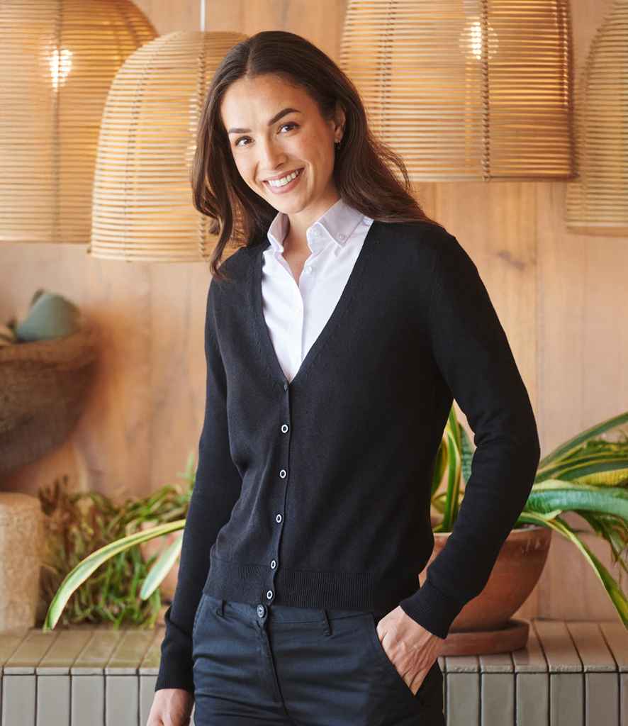 Henbury Ladies Lightweight V Neck Cardigan