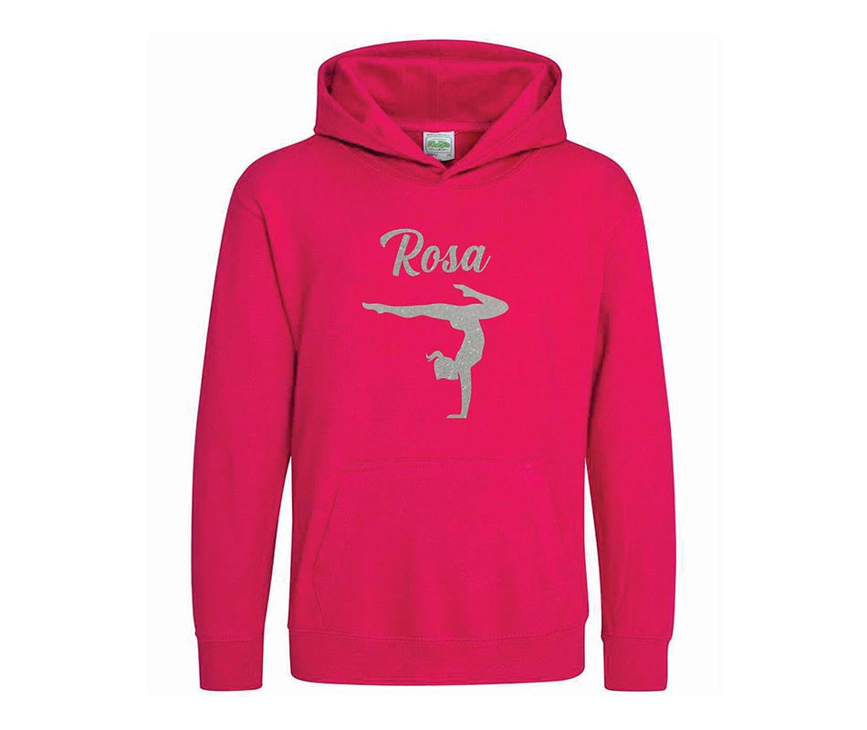 Personalised Ladies Gymnastics Hoodie Jumper Top Workwear Sportswear Outerwear Women Hoodies