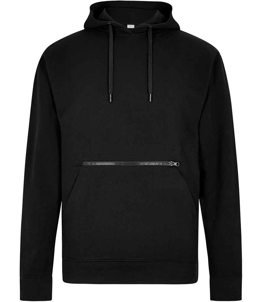 Kustom Kit Regular Fit Piqu Zipped Pocket Hoodie