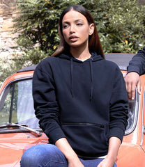 Kustom Kit Regular Fit Piqu Zipped Pocket Hoodie