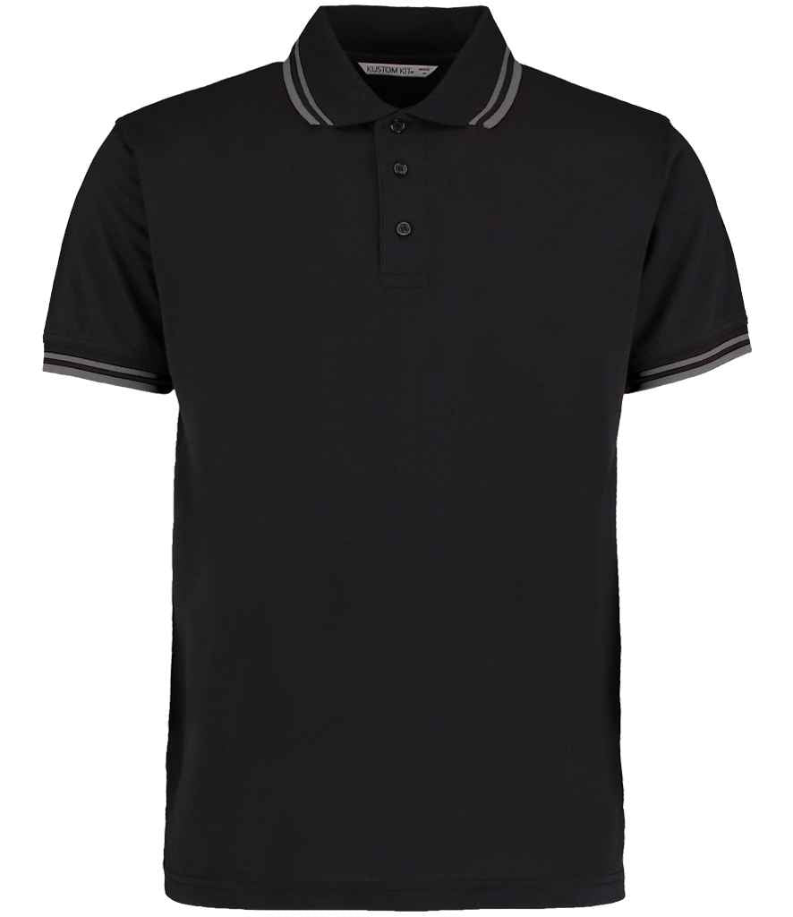 Kustom Kit Contrast Tipped PolyCotton Piqu Polo Shirt