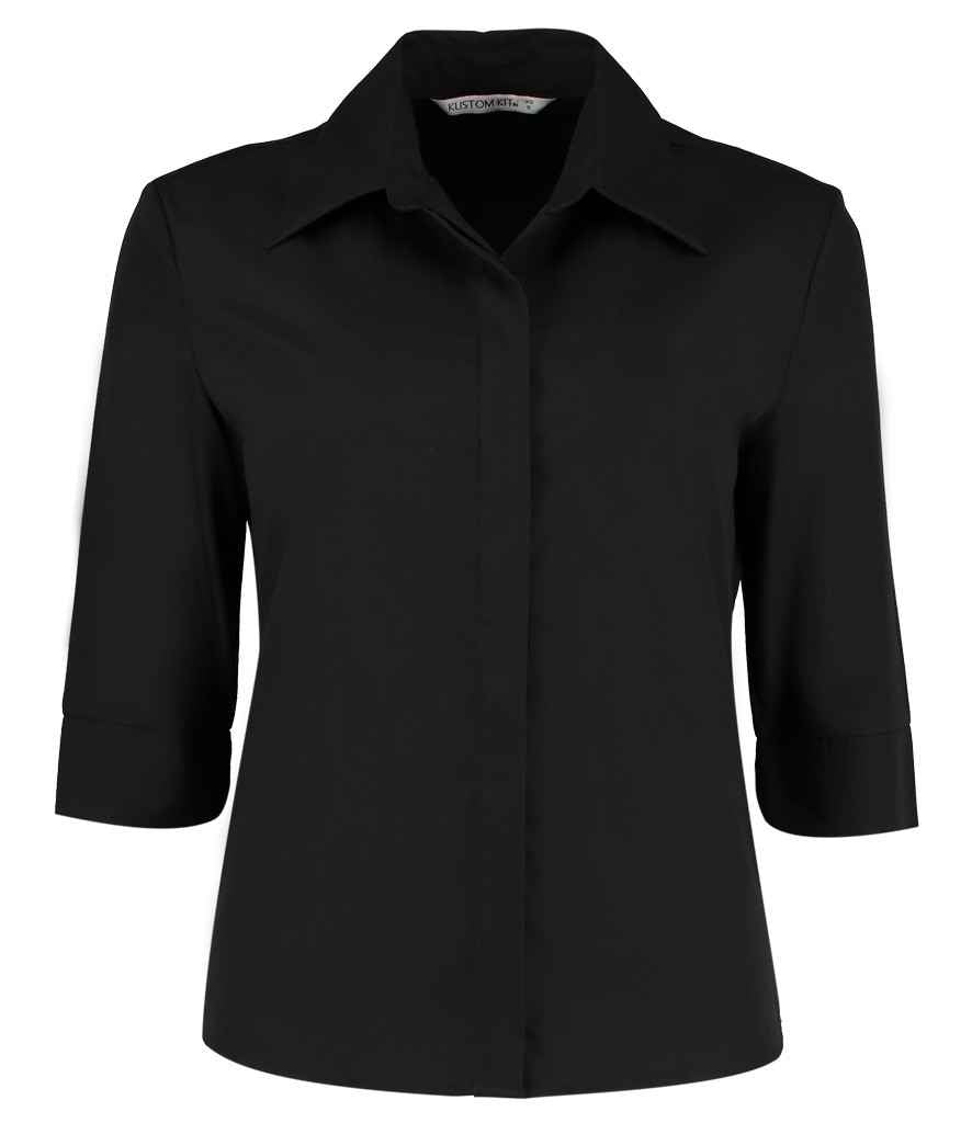 Kustom Kit Ladies 34 Sleeve Tailored Continental Shirt