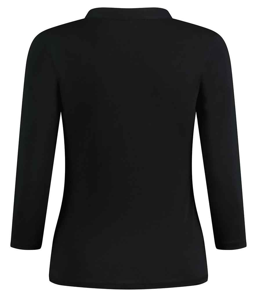 Kustom Kit Ladies 34 Sleeve Mandarin Collar Top