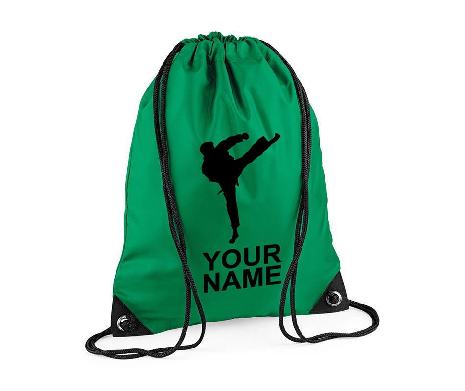 Personalised Unisex Martial Arts Pull String Bag Drawstring Ballet Kids Gift Casual Backpack