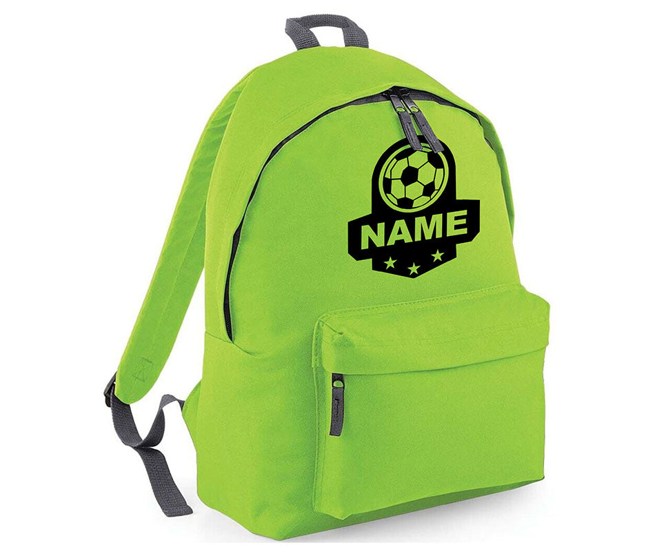 Personalised Football School Backpack Bag Kids Any Name Text Girls Boys Rucksack Casual and Travel Bag PE Kit