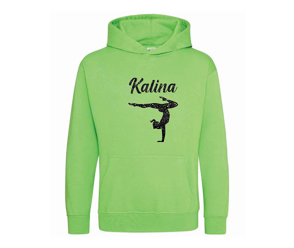 Personalised Ladies Gymnastics Hoodie Jumper Top Workwear Sportswear Outerwear Women Hoodies