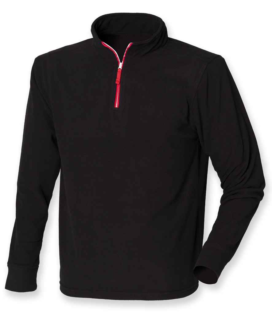 Finden  Hales Zip Neck Piped Micro Fleece