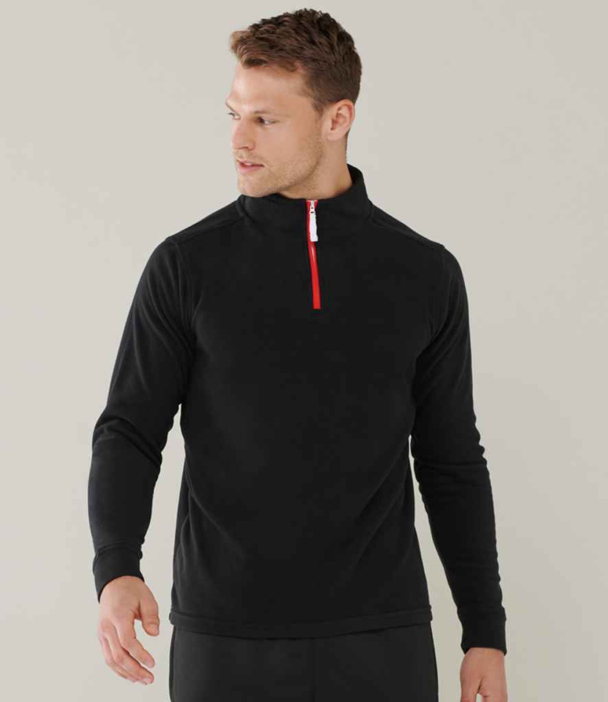 Finden  Hales Zip Neck Piped Micro Fleece