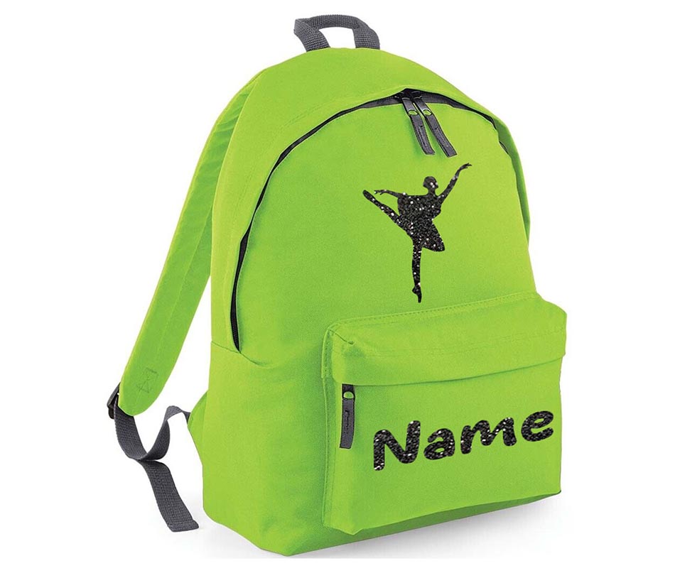 Personalised Gymnastics Ballet Dancer School Backpack Kids Any Name Text Girls