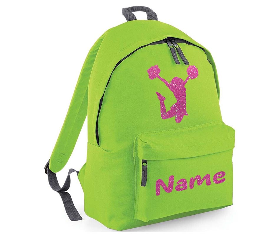 Personalised Gymnastics Cheerleader School Backpack Kids Any Name Text Girls