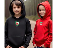 Personalised Wales Style Football Kids Hoodie Kits Customised Printed Name