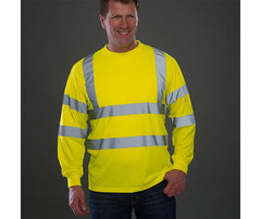 Hi Vis Viz Polo T-Shirt High Visibility Reflective Tape Safety Security Work Top