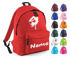 Personalised Gymnastics Street Leader School Backpack Kids Any Name Text Girls