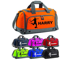 Personalised Football Player Holdall With Your Name Or Club Kids Boys Men Kit Bag Water-Resistant Unisex Comfortable