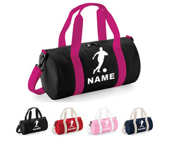 Personalised Football Player with Your Name School Gym Kit Kids Bag Gift Gym Essentials