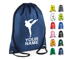 Personalised Unisex Martial Arts Pull String Bag Drawstring Ballet Kids Gift Casual Backpack