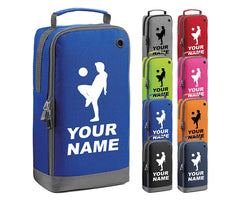 Personalised Any Name Children Football Player Boot Bag Boys Rugby Kids Sports PE Kit Bag