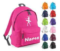 Personalised Gymnastics Ballet Dancer School Backpack Kids Any Name Text Girls