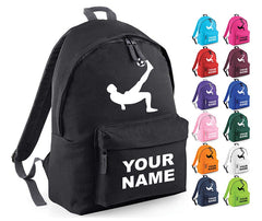 Personalised Football Player School Backpack Bag Kids Any Name Text Girls Boys Rucksack Casual and Travel Bag PE Kit