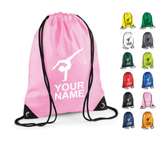 Personalised Unisex Gymnastics Girl Dance Pull String Bag Drawstring Ballet Kids Gift Casual Backpack