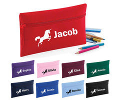 Personalised Pencil Case With Unicorn Print School Equipment Pens Bag Case Gift