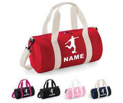 Personalised Football Player with Your Name School Gym Kit Kids Bag Gift Gym Essentials