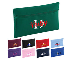 Personalised Pencil Case with Initial Name School Equipment Pens Bag Case