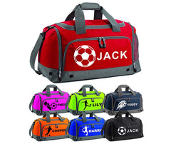 Personalised Football Holdall With Your Name Or Club Kids Boys Mens Kit Bag