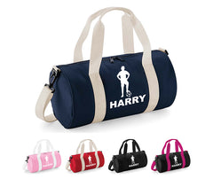 Personalised Football Player with Your Name School Gym Kit Kids Bag Gift Gym