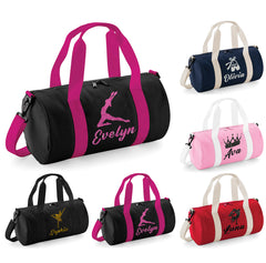 Personalised Barrel Dance Bag Girls Glitter Kids School Gymnastics Ballet