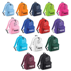 Personalised Equestrian School Backpack Bag Any Name Text Kids PE Kit Girls Boys Gift