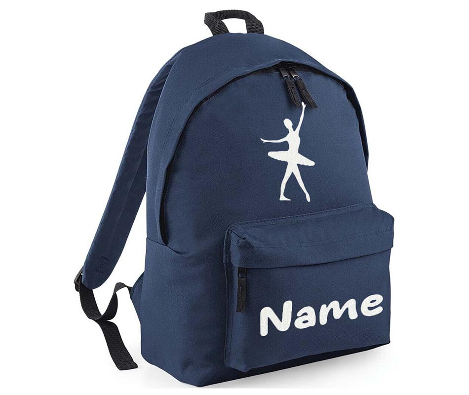 Personalised Gymnastics Ballet Dancer School Backpack Kids Any Name Text Girls