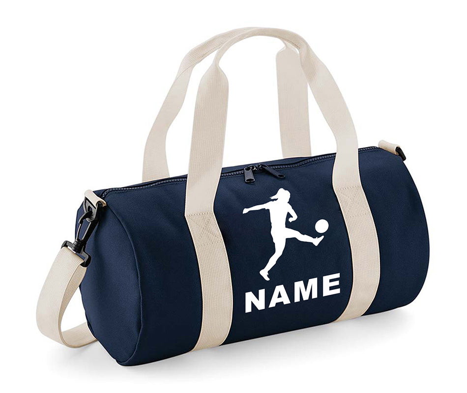 Personalised Football Player with Your Name School Gym Kit Kids Bag Gift Gym Essentials