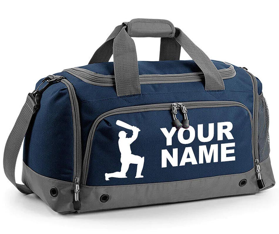 Personalised Cricket Holdall with Your Name or club Kids Boys Mens Kit Bag Bag