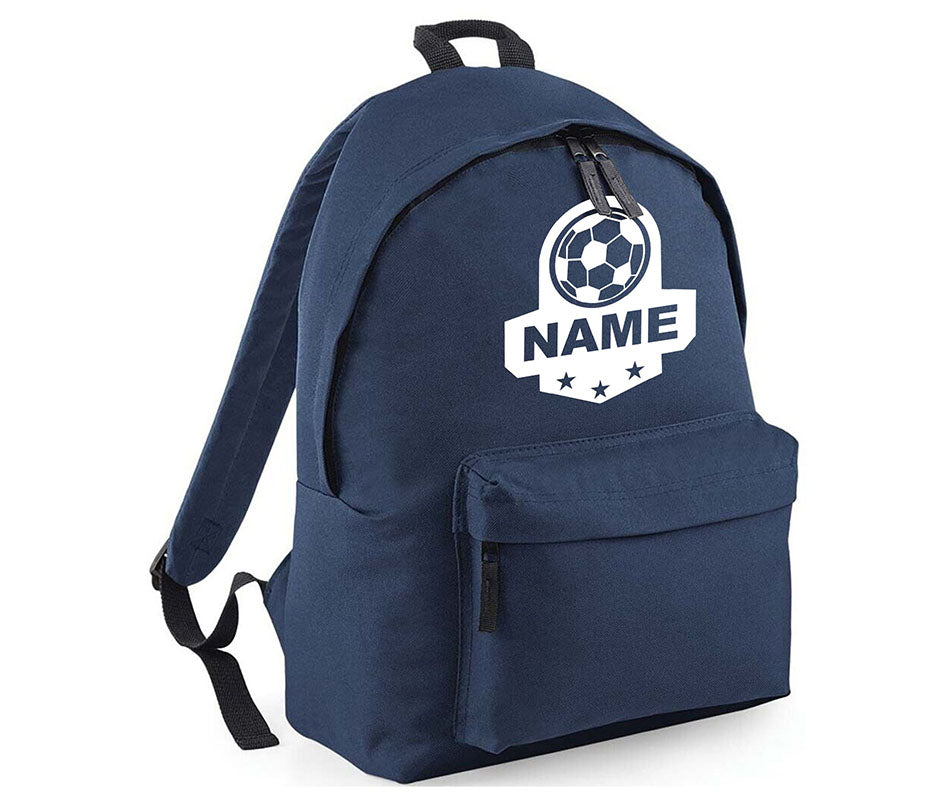 Personalised Football School Backpack Bag Kids Any Name Text Girls Boys Rucksack Casual and Travel Bag PE Kit