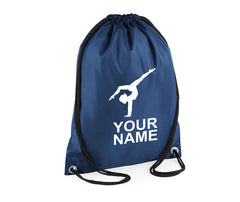 Personalised Unisex Gymnastics Girl Dance Pull String Bag Drawstring Ballet Kids Gift Casual Backpack