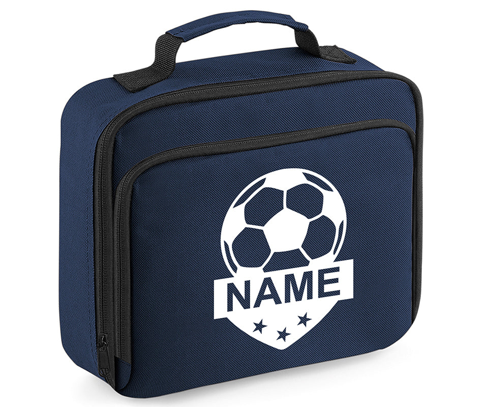 Personalised Football Name Lunch Bag Boys Girls Insulated Children School Dinner