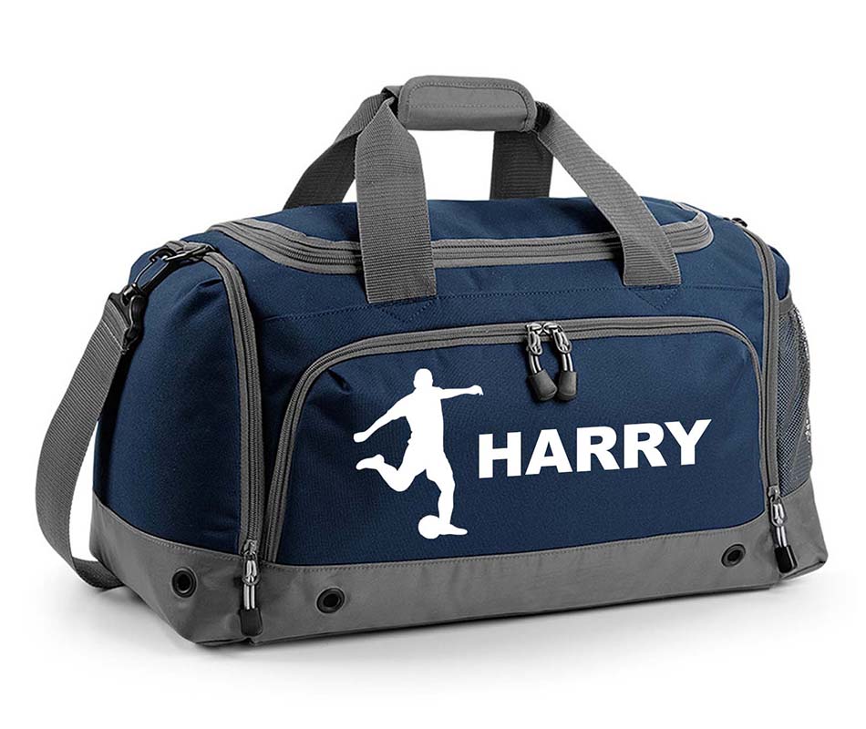 Personalised Football Player Holdall With Your Name Or Club Kids Boys Men Kit Bag Water-Resistant Unisex Comfortable