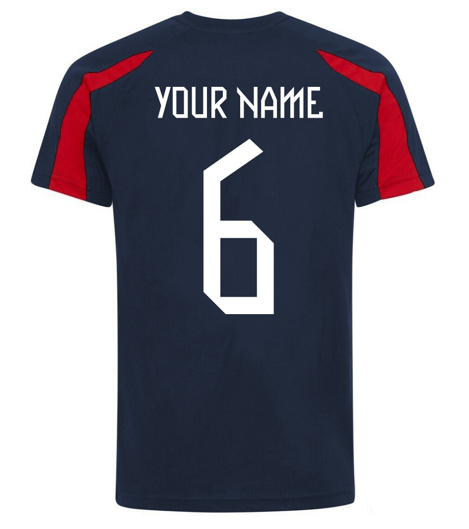 Personalised England Flag Badge Football Kit for Boys and Girls