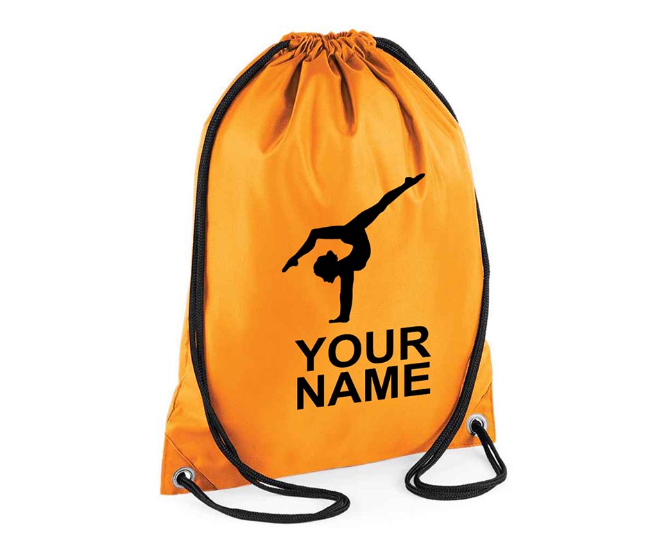 Personalised Unisex Gymnastics Girl Dance Pull String Bag Drawstring Ballet Kids Gift Casual Backpack