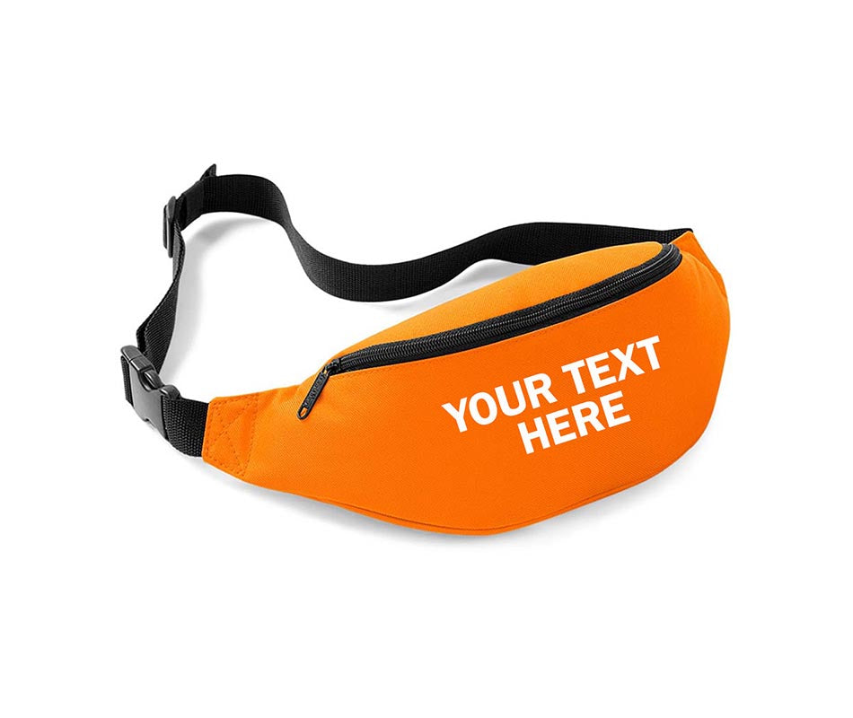 Personalised Printed Belt Bag Fanny Pack Festival Money Belt Purse Hip Wallet