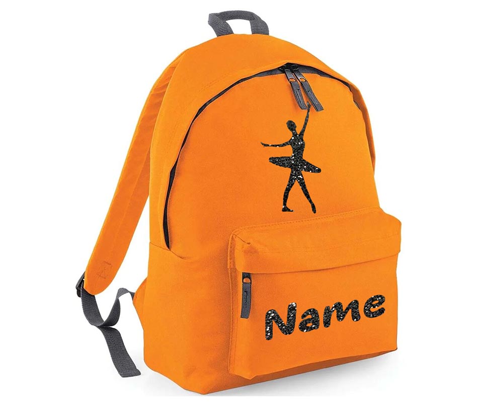 Personalised Gymnastics Ballet Dancer School Backpack Kids Any Name Text Girls