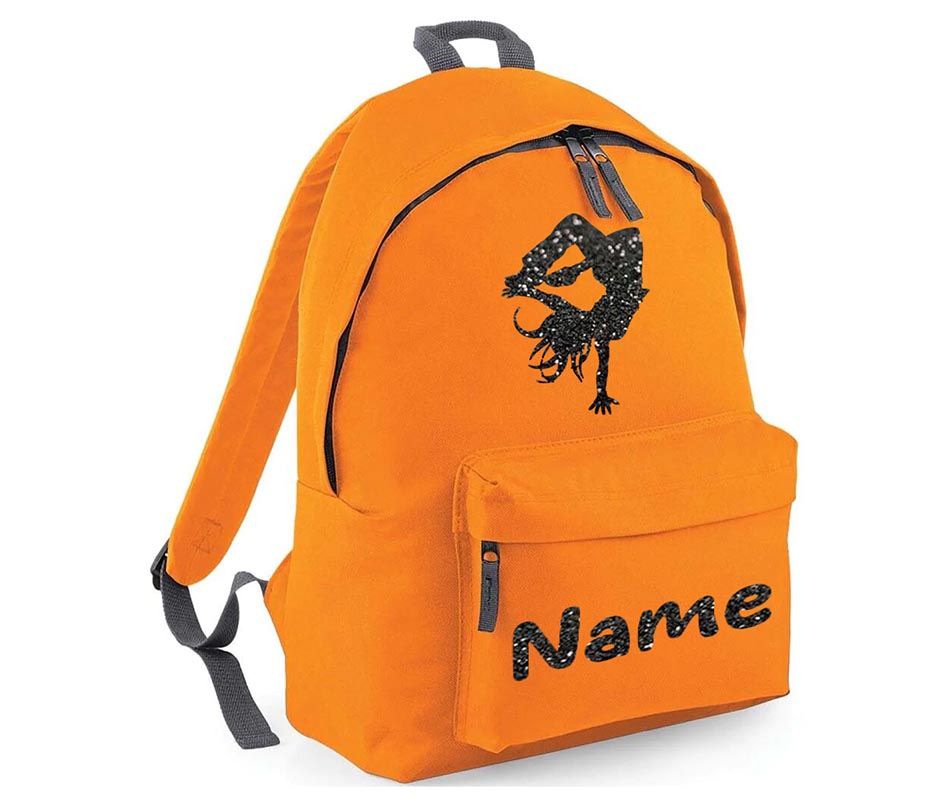 Personalised Gymnastics Street Leader School Backpack Kids Any Name Text Girls