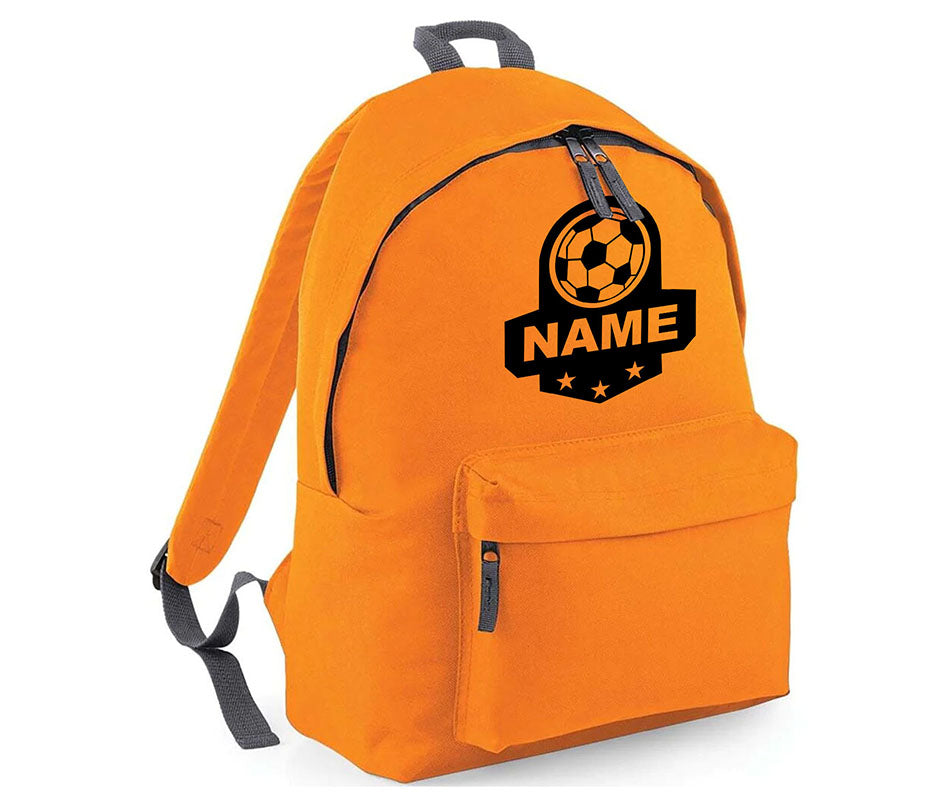 Personalised Football School Backpack Bag Kids Any Name Text Girls Boys Rucksack Casual and Travel Bag PE Kit