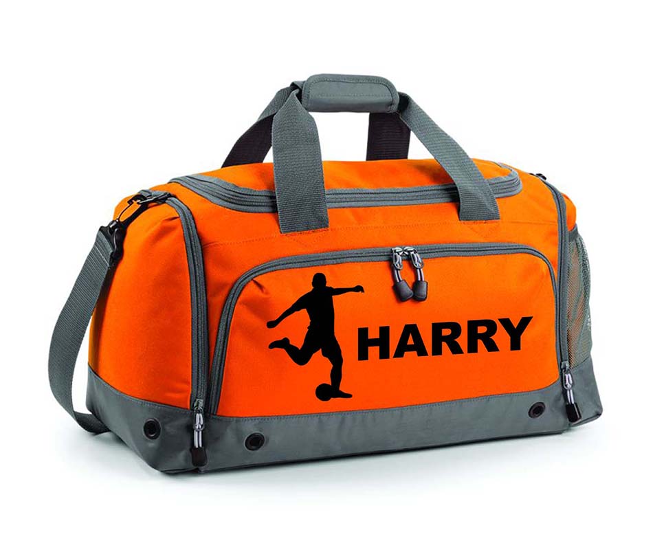 Personalised Football Player Holdall With Your Name Or Club Kids Boys Men Kit Bag Water-Resistant Unisex Comfortable