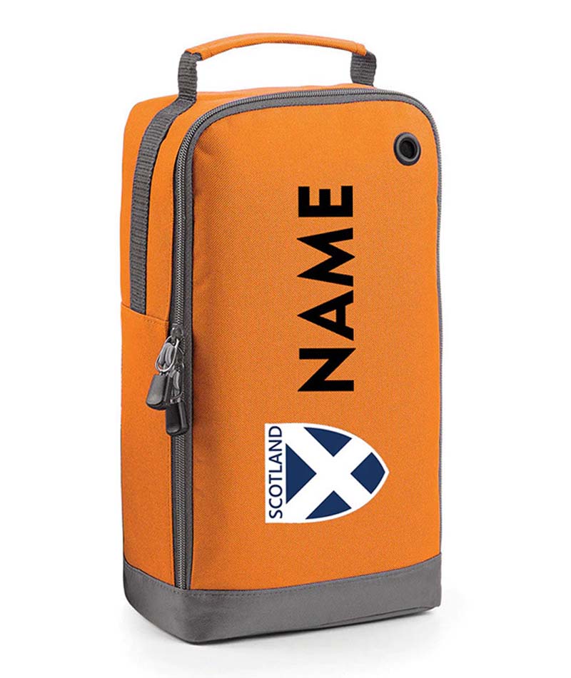 Personalised Scotland Boot Bag Sports School Gym PE Accessory Customised Kit Bag