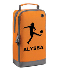 Personalised Girls Football Boot Bag Kids Footballer Sports School Pe Kit Gift