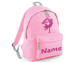 Personalised Gymnastics Street Leader School Backpack Kids Any Name Text Girls